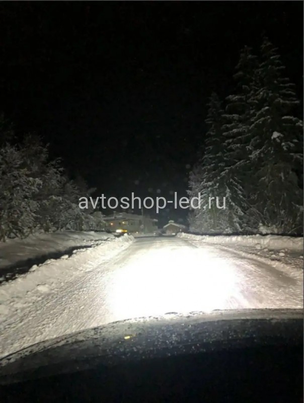 Светодиодные фары led круглые дальнего света с дхо на дуги авто 12/24V 5 шт