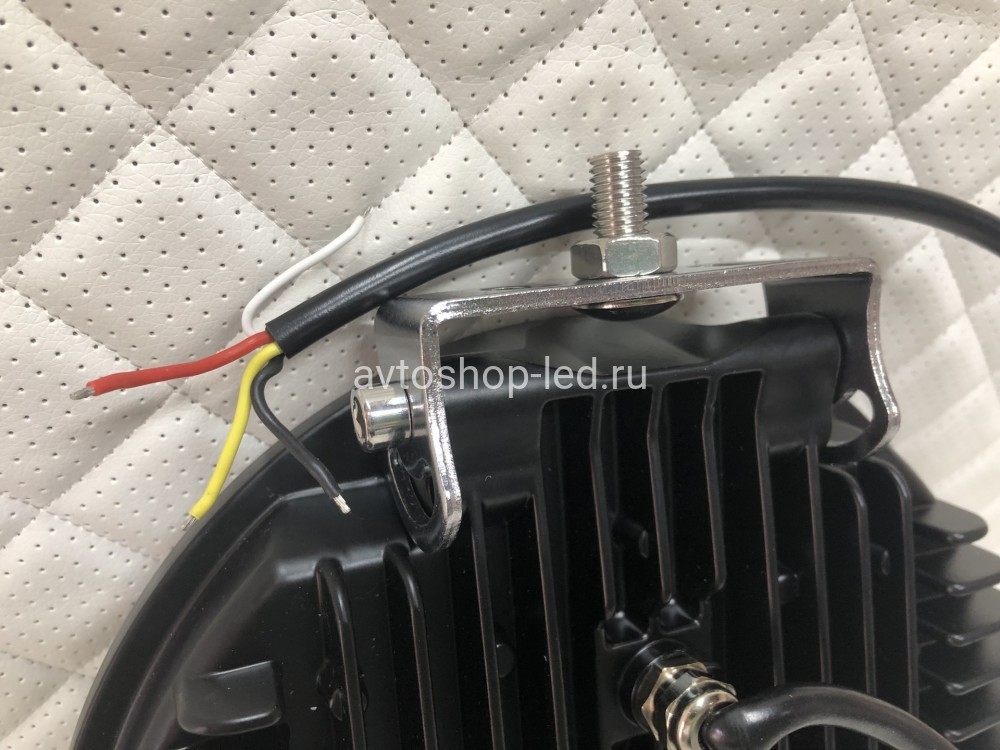Светодиодные фары led круглые дальнего света с дхо на дуги авто 12/24V 6 шт