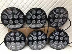 Светодиодные фары led круглые дальнего света с дхо на дуги авто 12/24V 6 шт