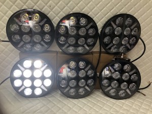 Светодиодные фары led круглые дальнего света с дхо на дуги авто 12/24V 6 шт