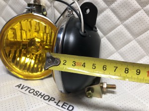 Фары желтые галогеновые ретро 12V H3 55W