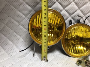 Фары желтые галогеновые ретро 12V H3 55W