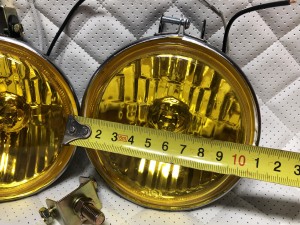 Фары желтые галогеновые ретро 12V H3 55W
