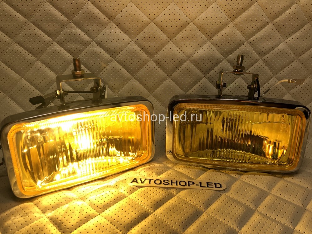 Фары птф желтые Ретро Галогеновые 12V