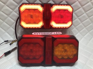Фонари LED задние стоп-сигнал габарит поворотник + катафот 12/24V