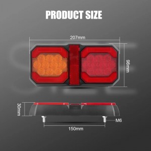 Фонари LED задние стоп-сигнал габарит поворотник + катафот 12/24V