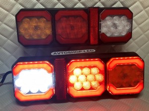 Фонари LED задние стоп-сигнал габарит поворотник задний ход + катафот 12/24V