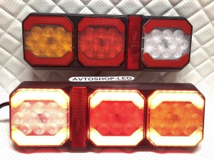 Фонари LED задние стоп-сигнал габарит поворотник задний ход + катафот 12/24V