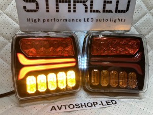 Фонари задние светодиодные LED black SSignals 12/24V