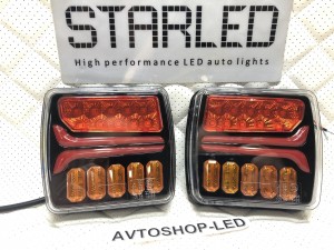 Фонари задние светодиодные LED black SSignals 12/24V
