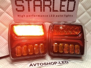 Фонари задние светодиодные LED black SSignals 12/24V