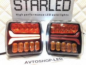 Фонари задние светодиодные LED black SSignals 12/24V