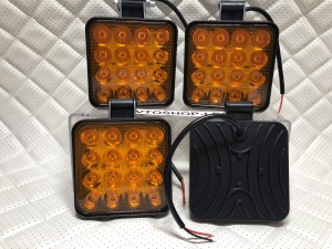 Фары светодиодные желтые 48W с пультом 12/24V