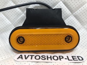 Фонарь габаритный боковой Neon LЕD 12/24V с резиновым кронштейном.