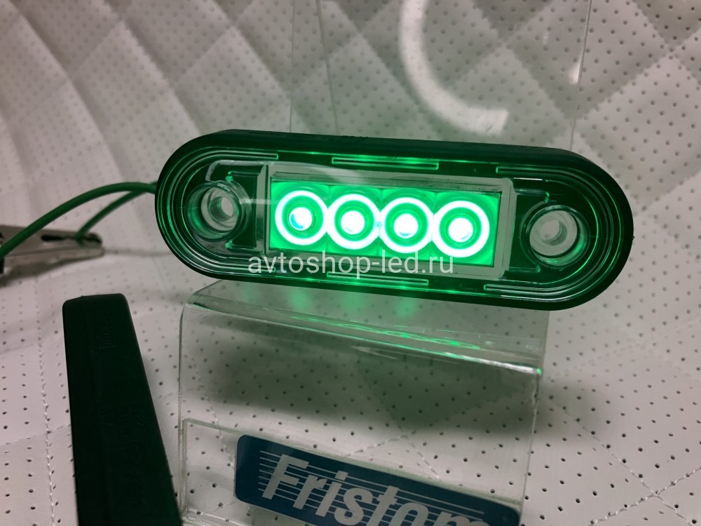 Фонарь габаритный Fristom FT-073 ZIEL LED Зеленый 12/24V