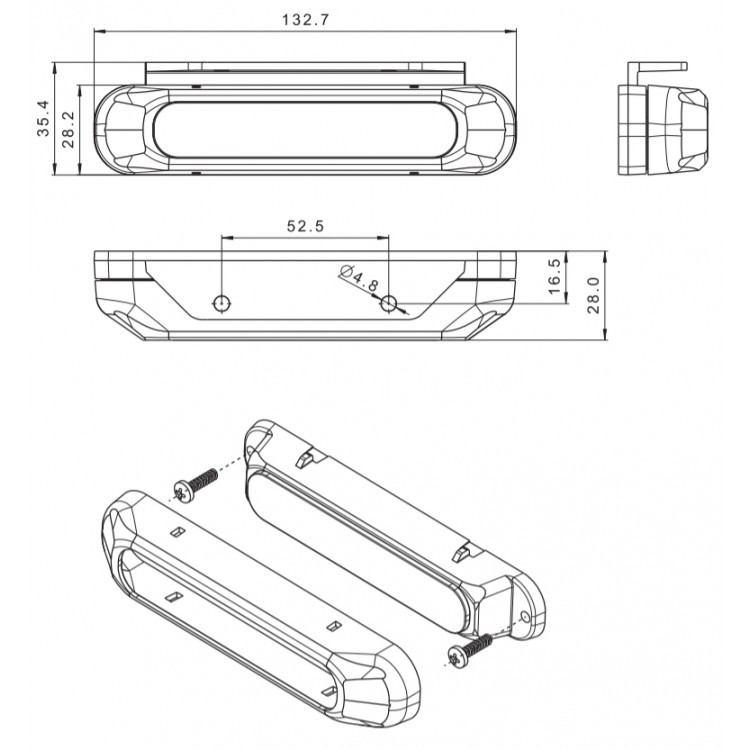 Стробоскоп желтый всышка LED Fristom FT-200 (Польша)