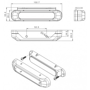 Стробоскоп желтый всышка LED Fristom FT-200 (Польша)