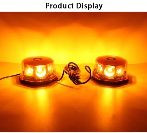 Маяки проблесковые LED Желтые Двойные с пультом 12/24V