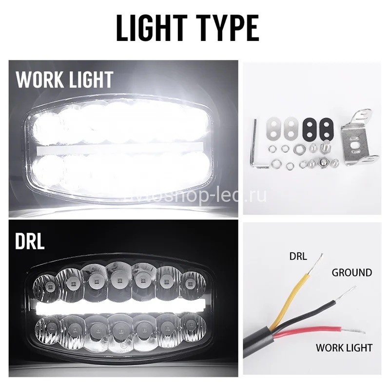 Светодиоднаые фары Прожекторы LED с дхо на дуги авто 12/24V