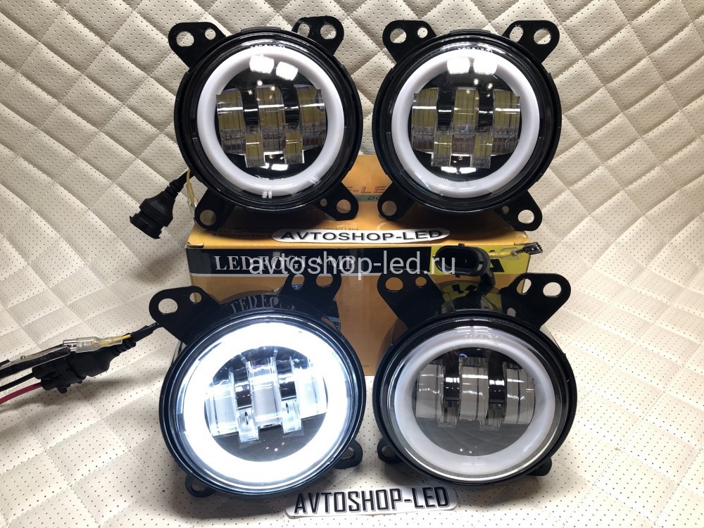 Фары светодиодные птф DAF XF 105 50W c ДХО белые 4 шт