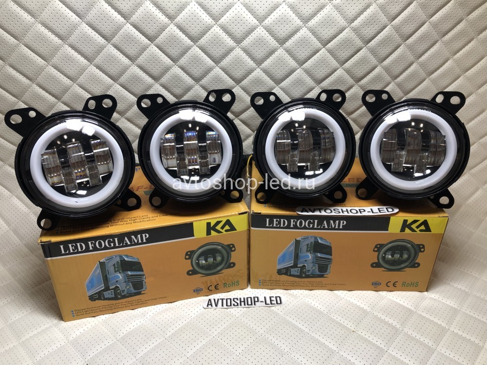 Фары светодиодные птф DAF XF 105 50W c ДХО белые 4 шт