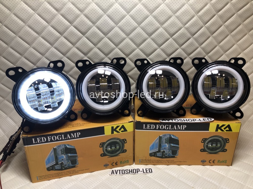 Фары светодиодные птф DAF XF 105 50W c ДХО белые 4 шт