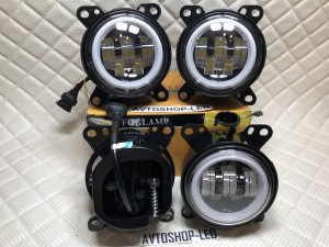 Фары светодиодные птф DAF XF 105 50W c ДХО белые 4 шт