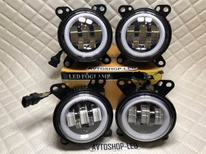 Фары светодиодные птф DAF XF 105 50W c ДХО белые 4 шт