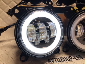 Фары светодиодные птф DAF XF 105 50W c ДХО белые 4 шт