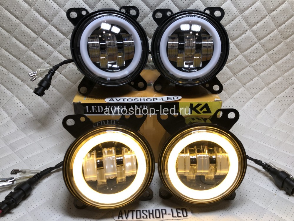 Фары светодиодные противотуманные DAF XF105 50W c ДХО 2 режима