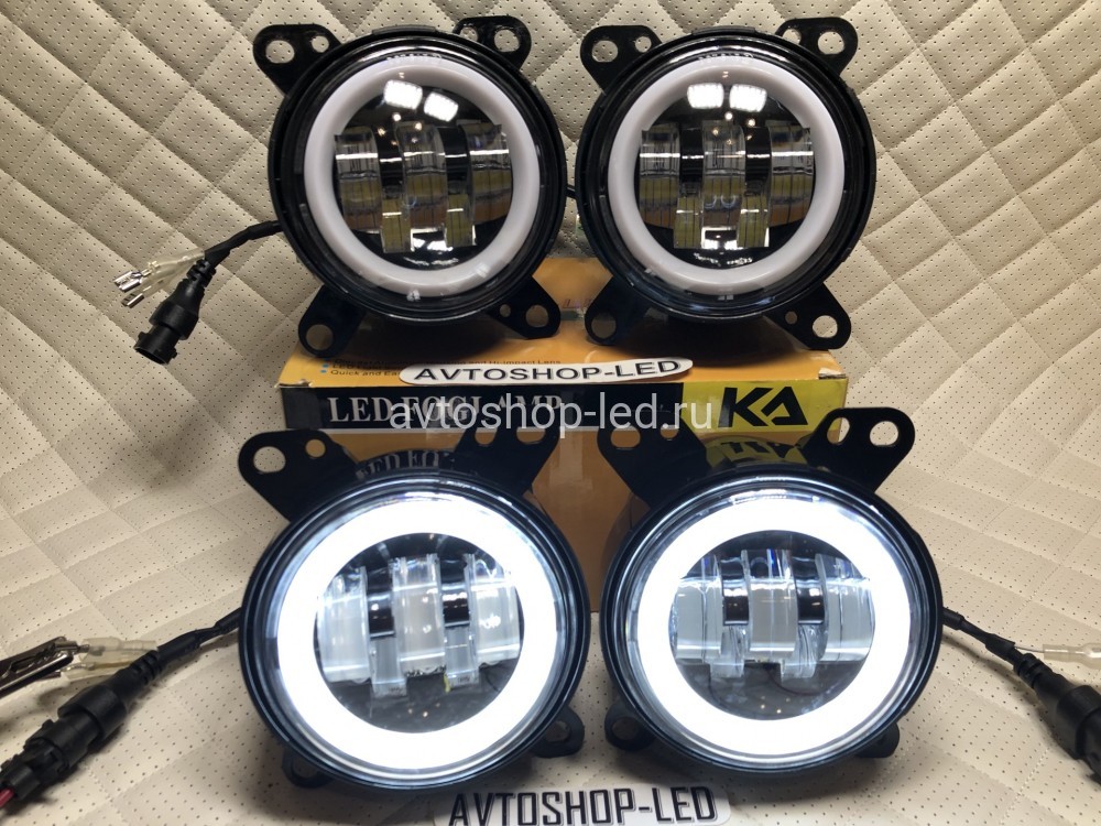 Фары светодиодные противотуманные DAF XF105 50W c ДХО 2 режима