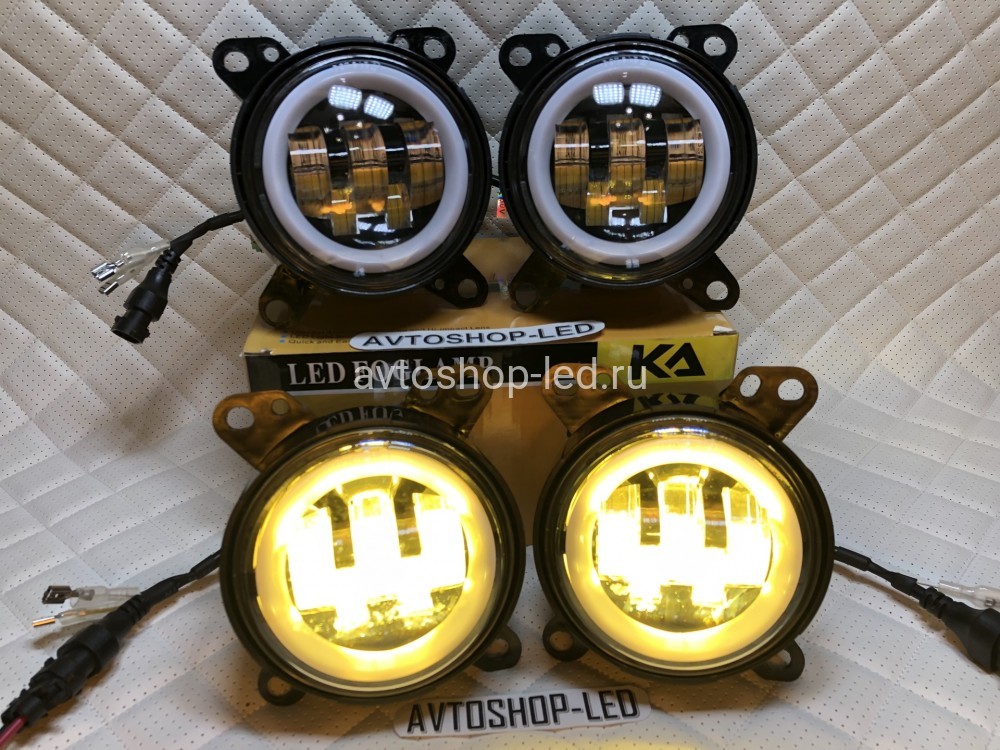 Фары светодиодные противотуманные DAF XF105 50W c ДХО 2 режима