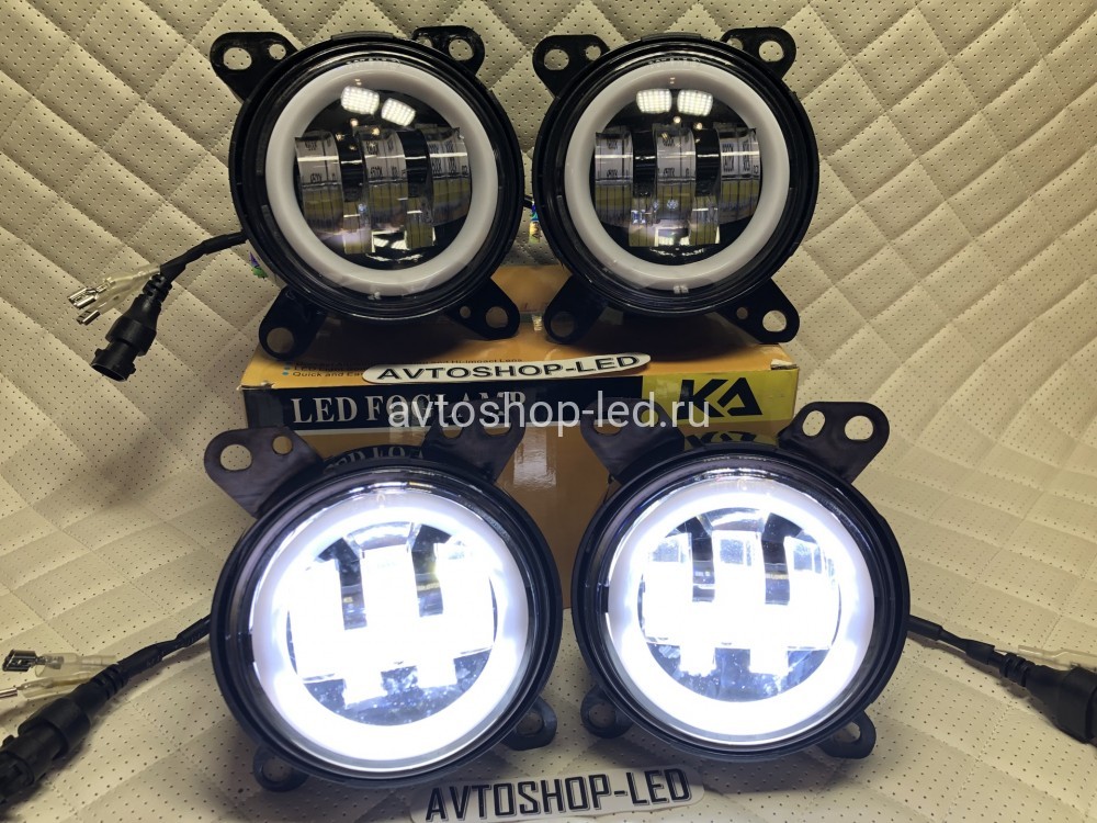 Фары светодиодные противотуманные DAF XF105 50W c ДХО 2 режима