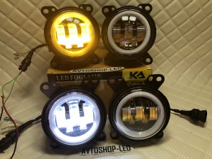 Фары светодиодные противотуманные DAF XF105 50W c ДХО 2 режима