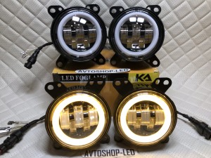 Фары светодиодные противотуманные DAF XF105 50W c ДХО 2 режима