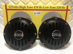 Звуковой сигнал громкий 320/430 Hz 12V (черный)