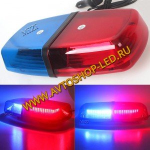 Маяк светодиодный Красно-Синий сверхъяркий 10-30V 31 см