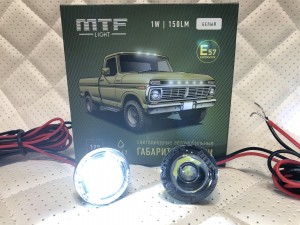 Габаритные огни LED Белые MTF Light 12V 2 шт