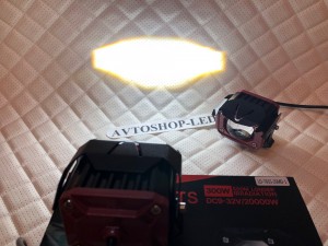 Фары птф lеd мини линзы 30W белый с жёлтым светодиодные