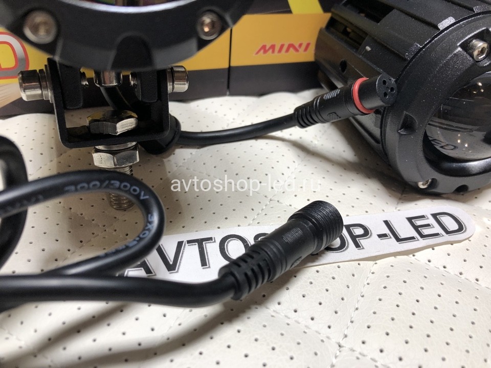 Фары Bi led линзы мото 60W 3000 Lm 12/24V