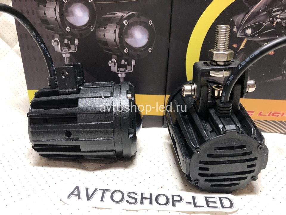 Фары Bi led линзы мото 60W 3000 Lm 12/24V