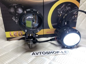 Фары Bi led линзы мото 60W 3000 Lm 12/24V