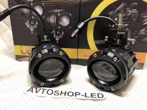 Фары Bi led линзы мото 60W 3000 Lm 12/24V