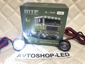 Габаритные огни LED Белые MTF Light 24V 2 шт