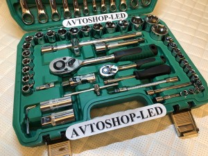 Набор инструментов ключей и головок 61 предмет копия №1770215696