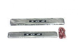 Накладки на пороги Пежо 308 с подсветкой копия №1770216105