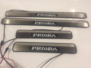 Накладки на пороги Лада Приора с подсветкой копия №1770216119