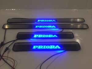 Накладки на пороги Лада Приора с подсветкой копия №1770216119