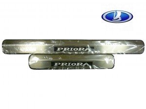 Накладки на пороги Лада Приора с подсветкой копия №1770216119