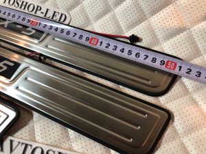 Накладки на пороги Mazda СХ 5 с красной подсветкой копия №1770216123